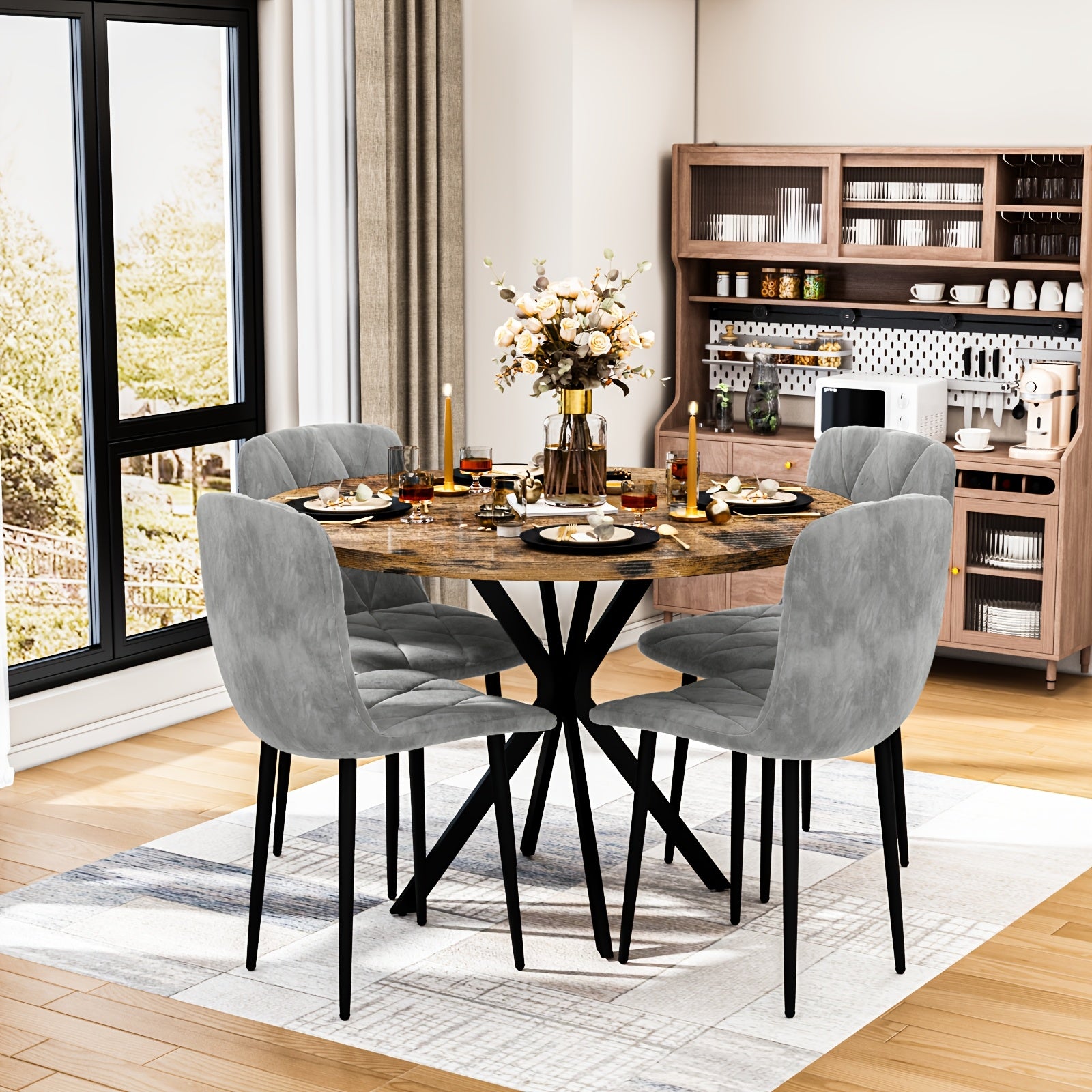 Round Dining Table Set for 4, 39\