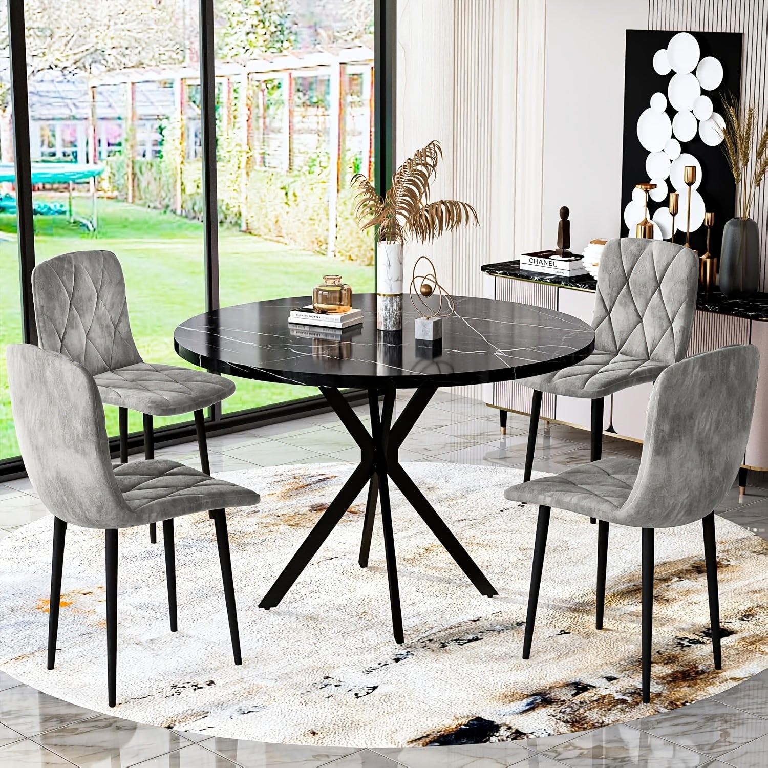 Round Dining Table Set for 4, 39\